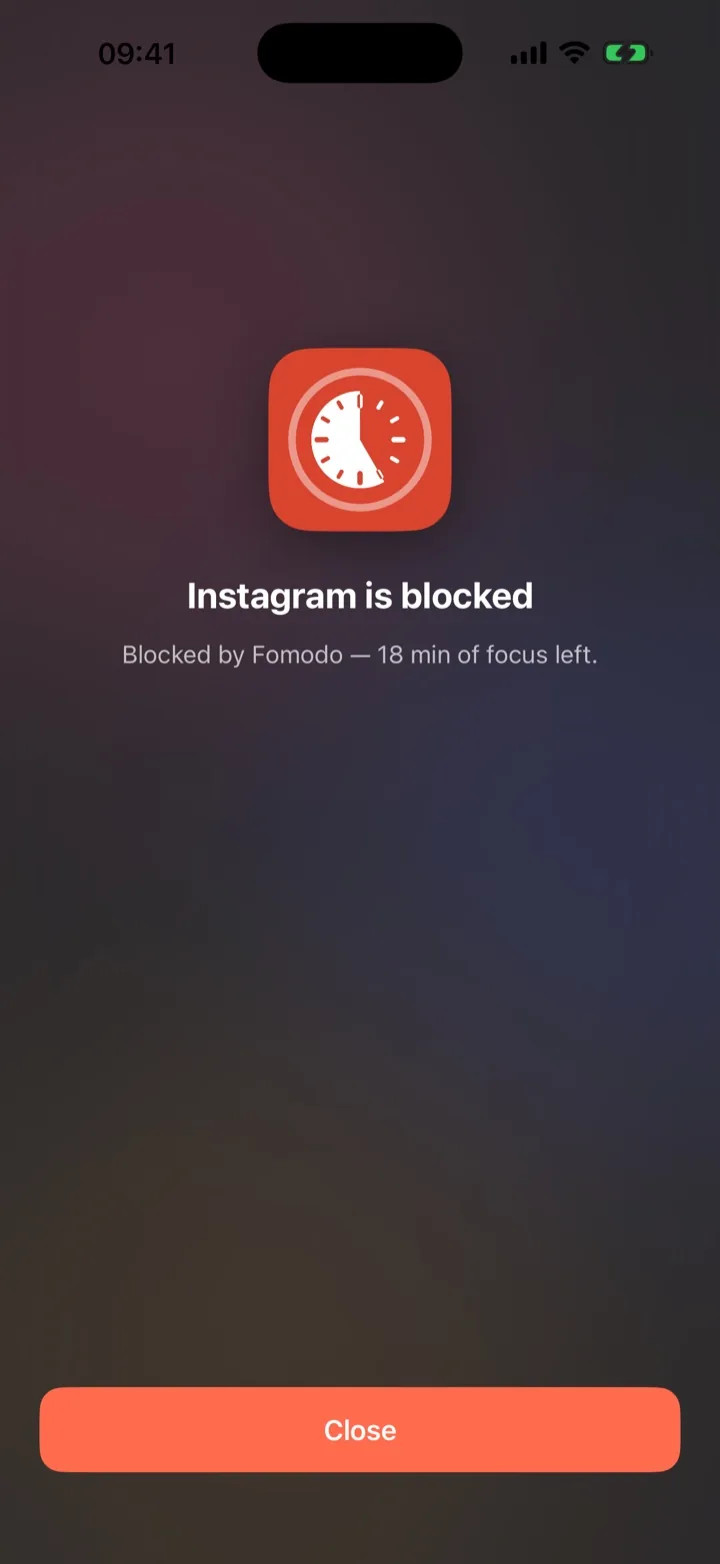 Block distracting apps