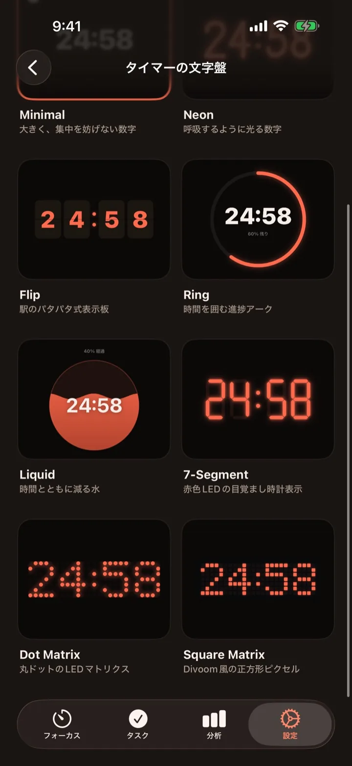 フェイスは、好みで着せ替え