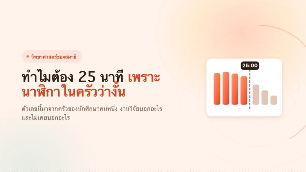 ทำไมต้อง 25 นาที เพราะนาฬิกาในครัวว่างั้น