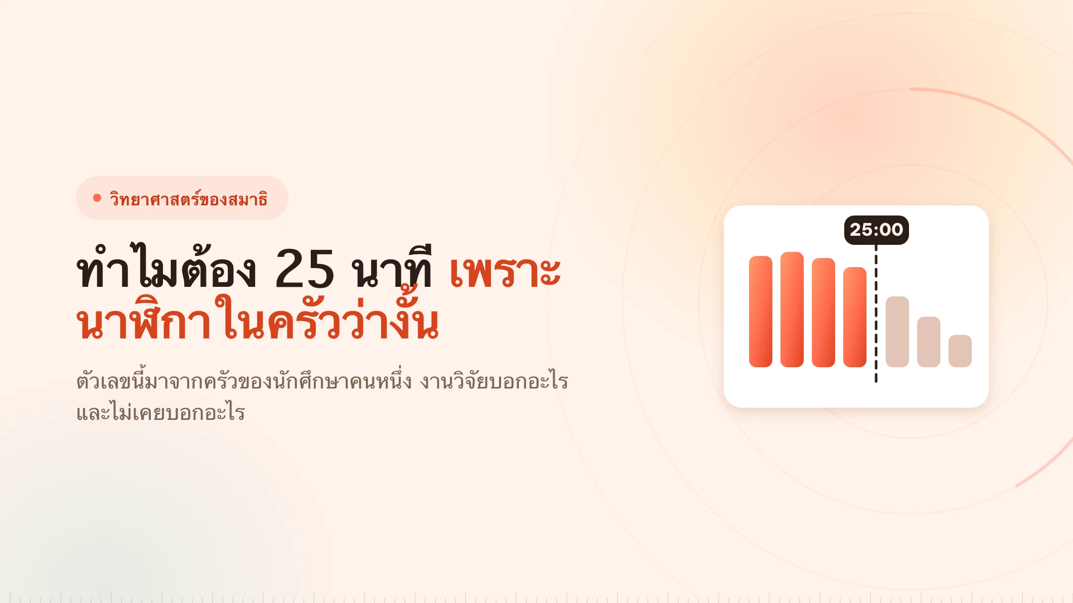 ทำไมต้อง 25 นาที เพราะนาฬิกาในครัวว่างั้น