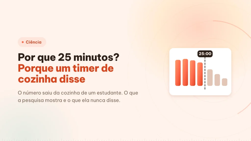 Por que 25 minutos? Porque um timer de cozinha disse