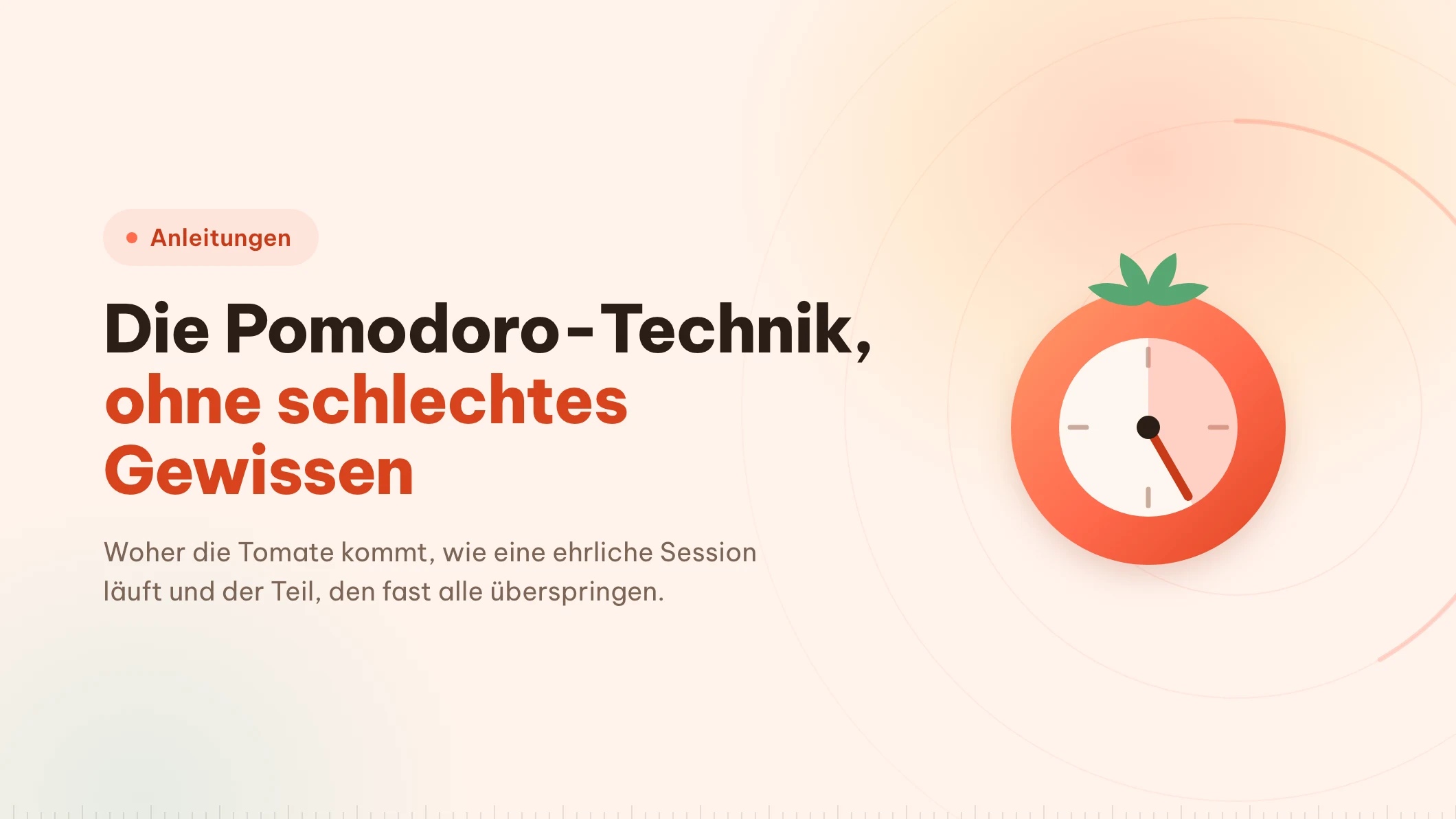 Pomodoro-Technik: das Versprechen, aufzuhören