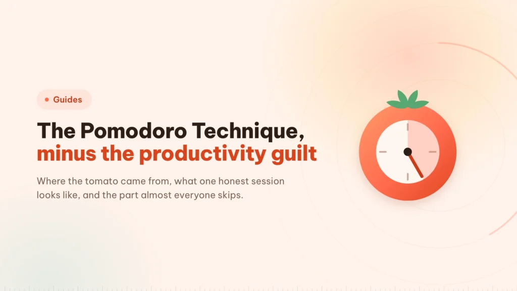 The Pomodoro Technique: a promise to stop, not to work