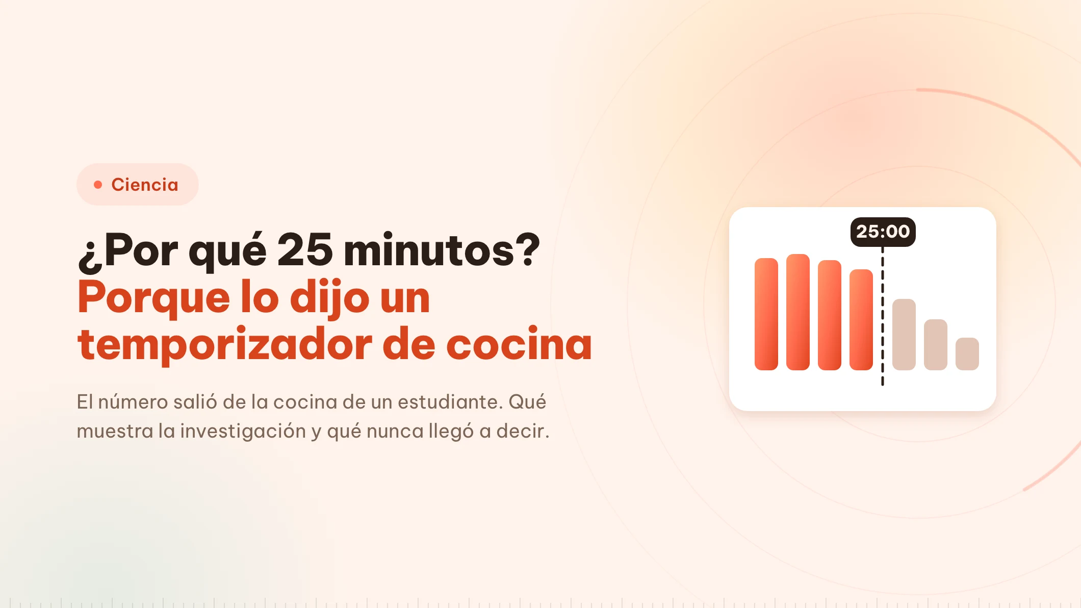 ¿Por qué 25 minutos? Lo decidió una cocina