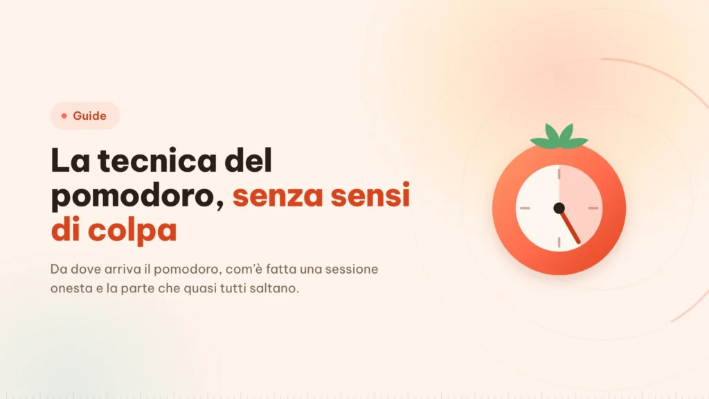 Tecnica del pomodoro: prometti di fermarti, non di rendere