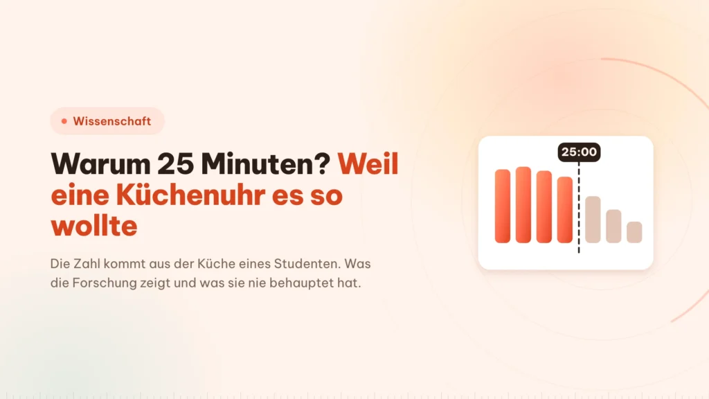 Warum 25 Minuten? Weil eine Küchenuhr es sagte