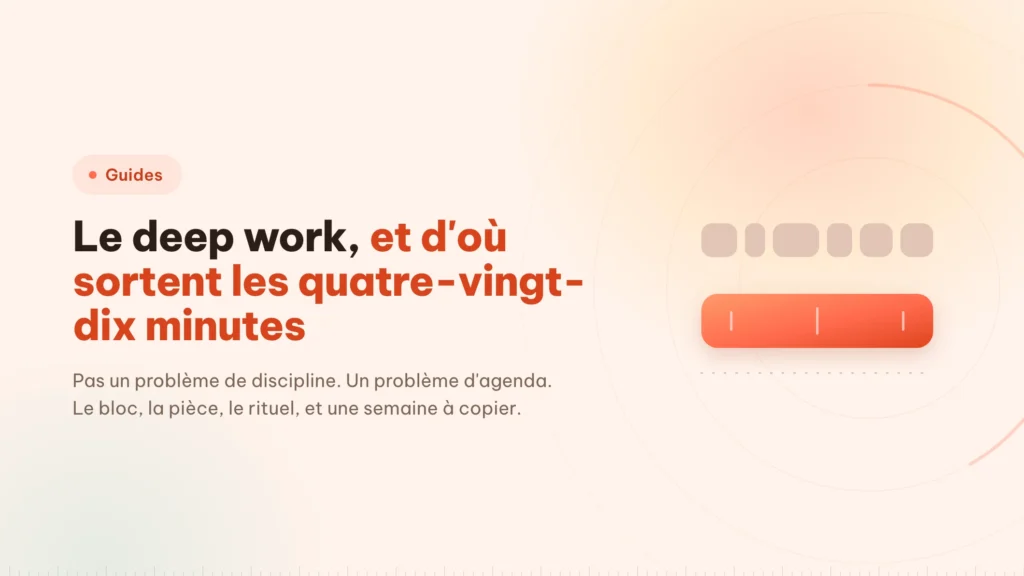 Deep work : les quatre-vingt-dix minutes doivent exister