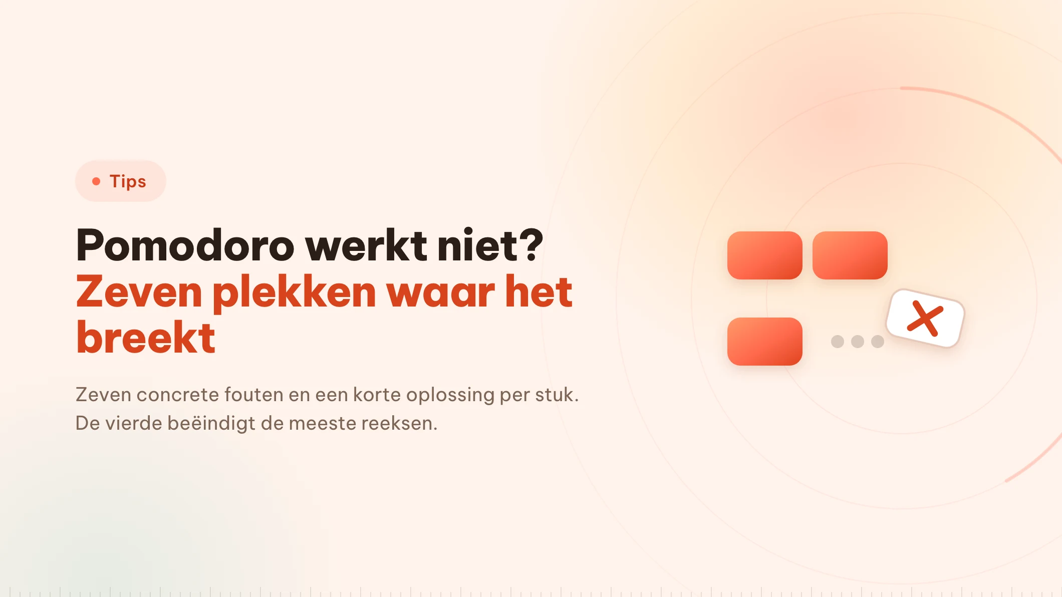 Pomodoro werkt niet? Zeven plekken waar het breekt
