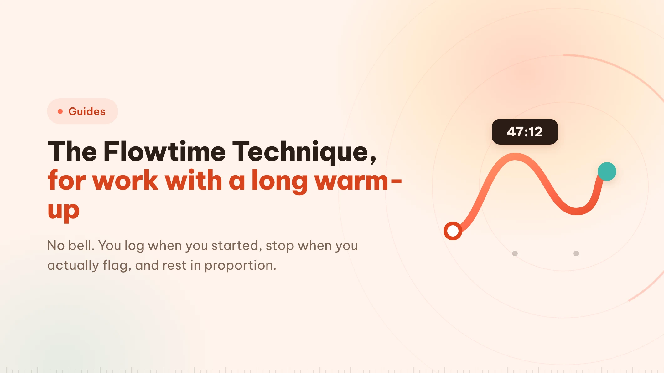 The Flowtime Technique: the timer becomes a record