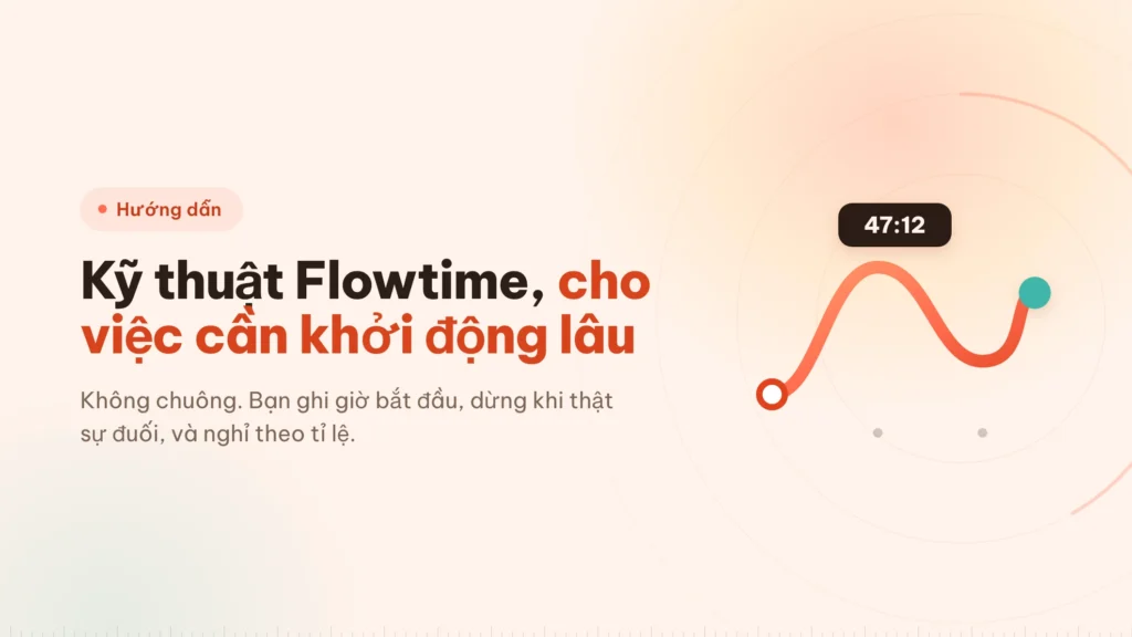 Kỹ thuật Flowtime: đồng hồ trở thành cuốn sổ
