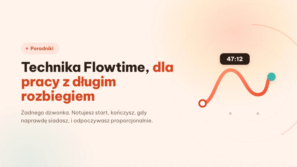 Technika Flowtime: minutnik jako zapis, nie reguła