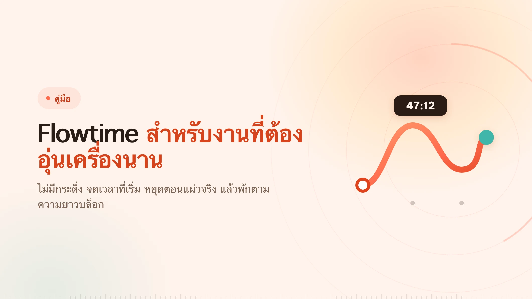 เทคนิค Flowtime: นาฬิกาที่กลายเป็นบันทึก
