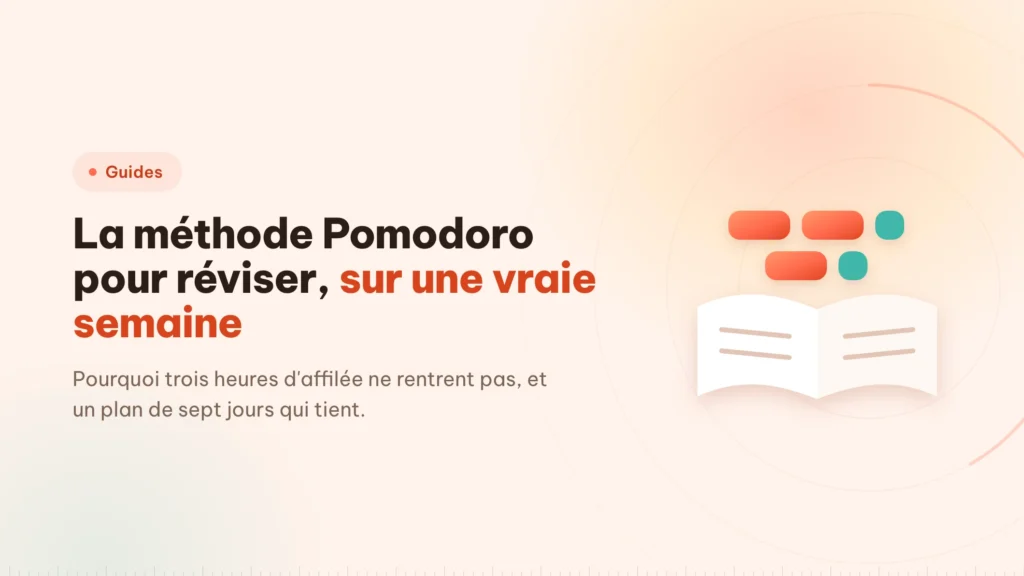 Méthode Pomodoro pour réviser : un vrai plan de semaine