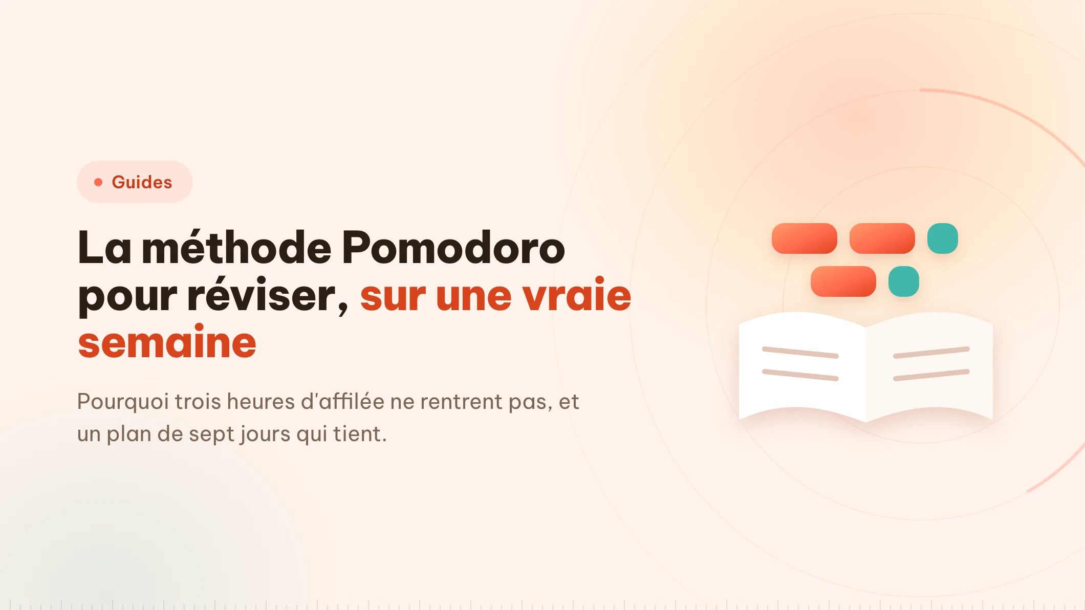 Méthode Pomodoro pour réviser : un vrai plan de semaine