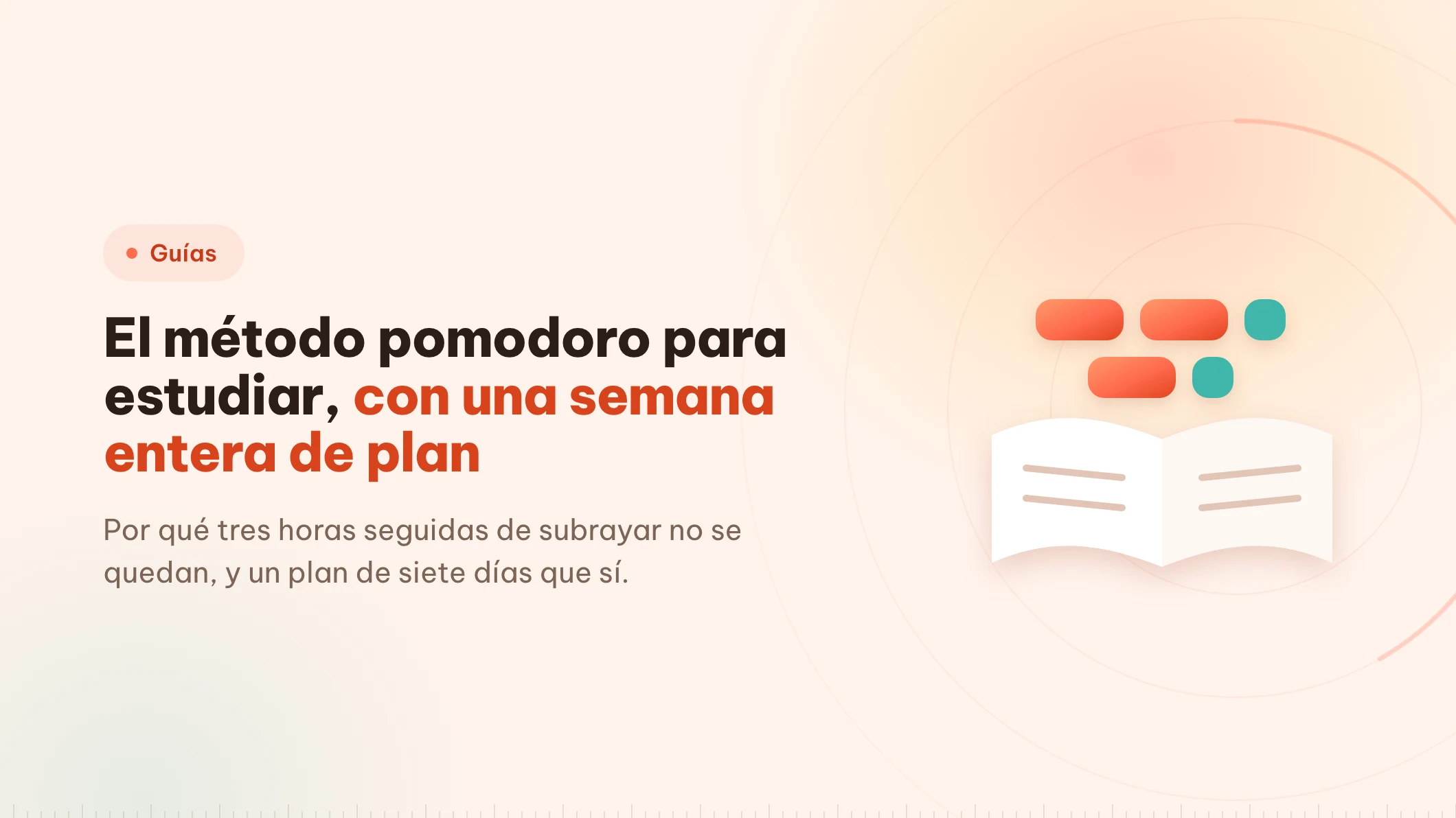 Método pomodoro para estudiar: plan de una semana