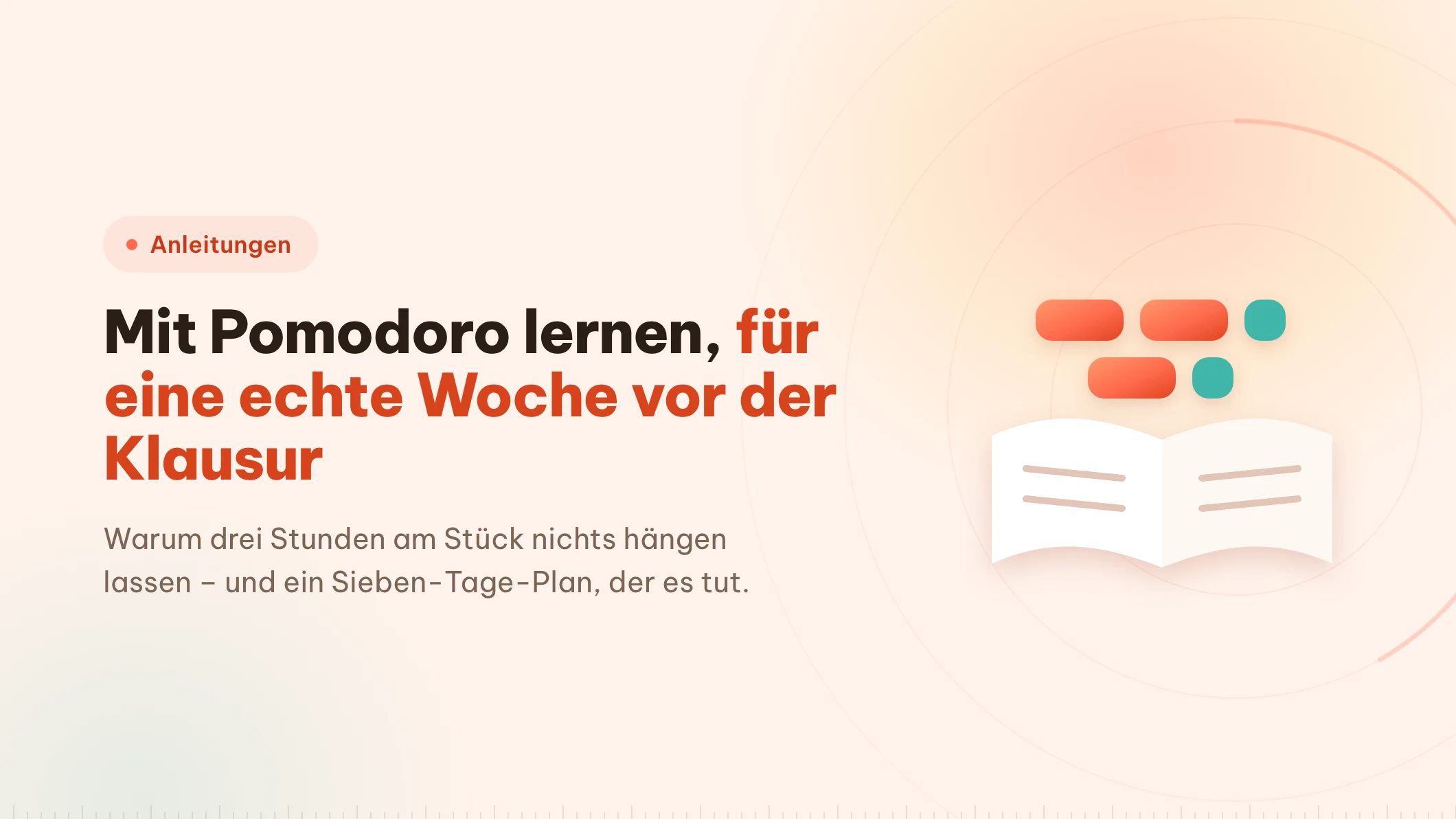 Mit Pomodoro lernen: Plan für eine echte Lernwoche
