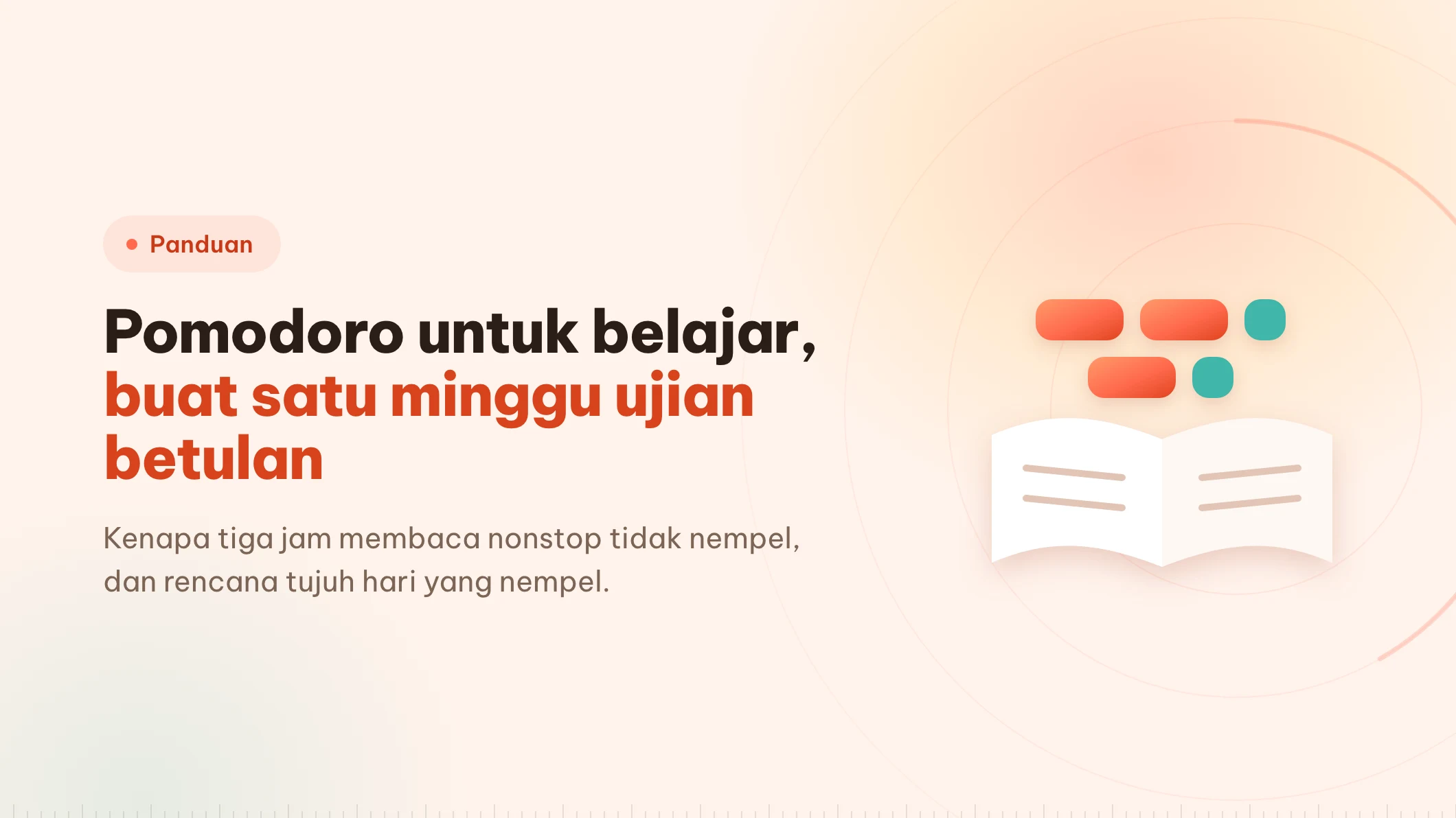 Pomodoro untuk belajar: rencana tujuh hari yang nyata