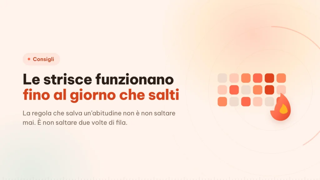 Come costruire un’abitudine che regge al giorno saltato