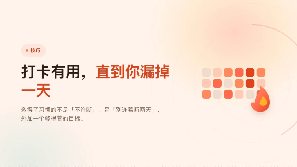 专注习惯：怎么撑过漏掉的那一天
