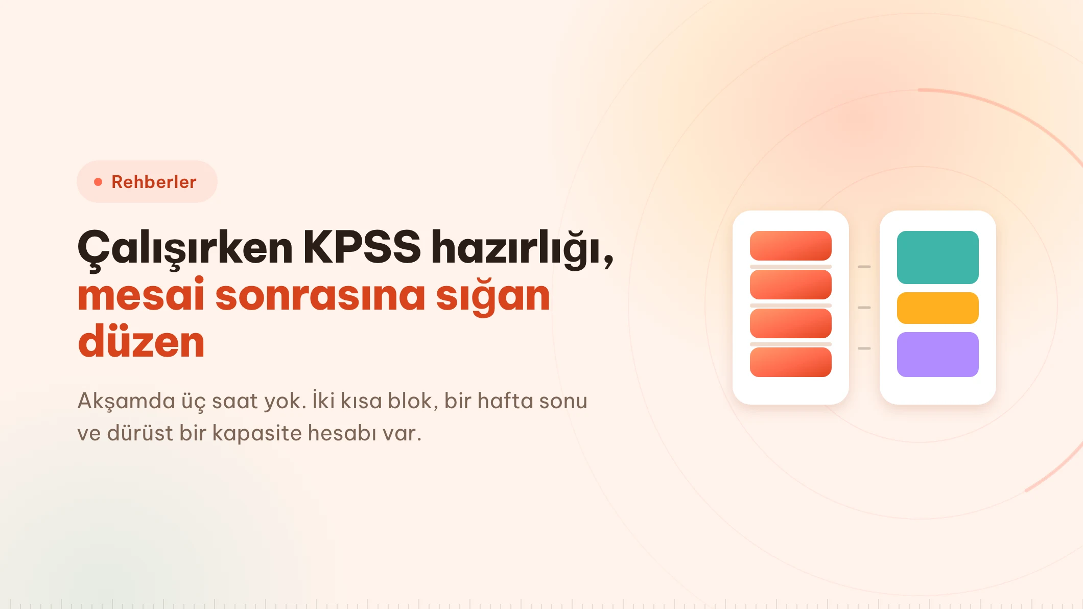 Çalışırken KPSS: mesai sonrasına sığan bir düzen