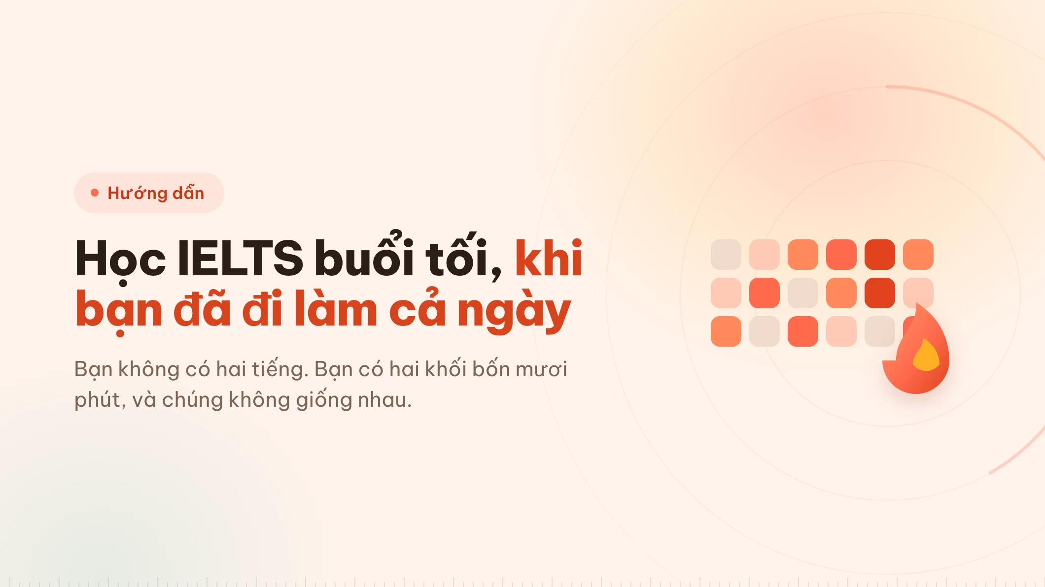 Học IELTS buổi tối khi đã đi làm cả ngày