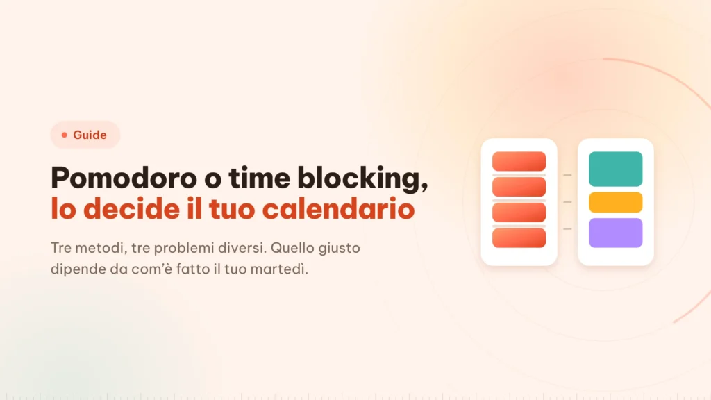 Pomodoro, time blocking o Flowtime: come scegliere