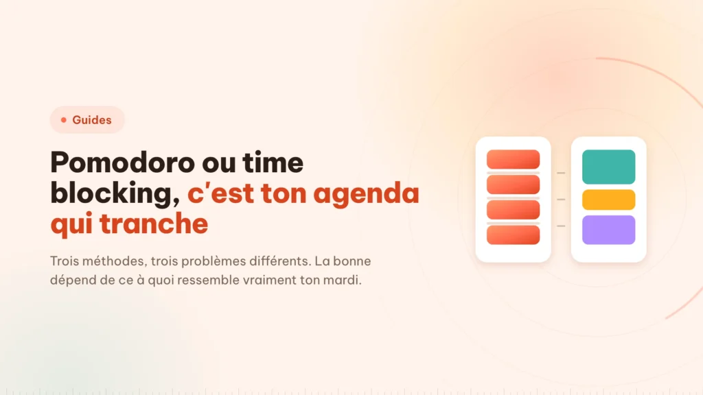 Pomodoro, time blocking ou Flowtime : comment choisir