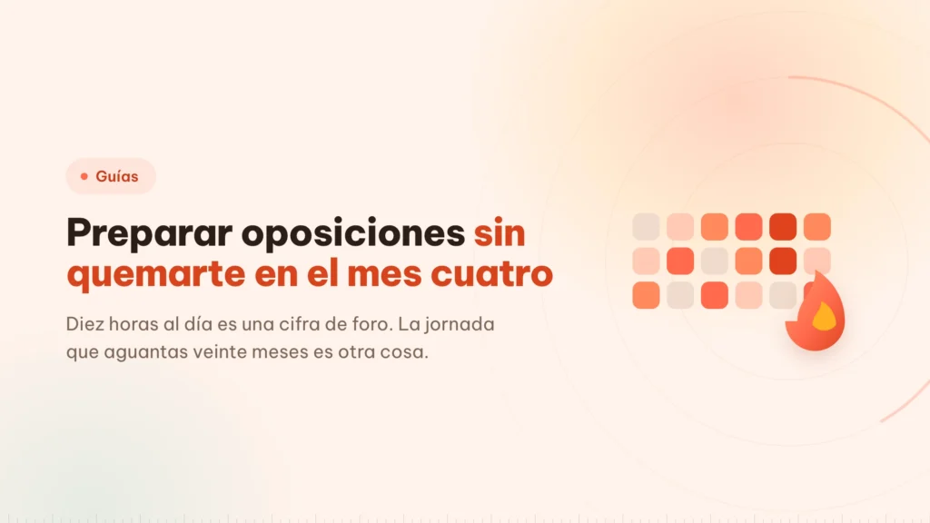 Preparar oposiciones sin quemarse: el plan de dos años