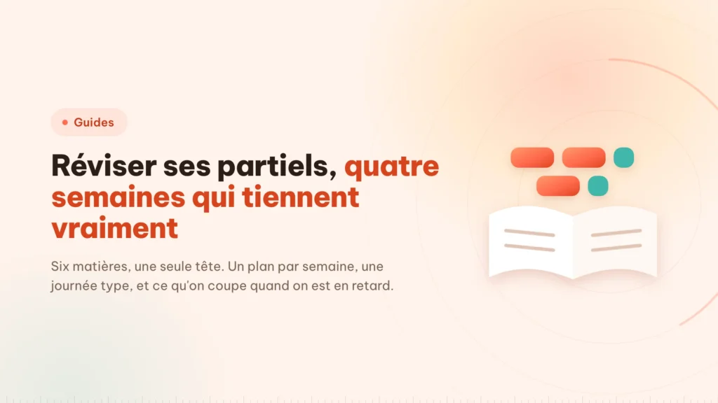 Réviser ses partiels : quatre semaines qui tiennent