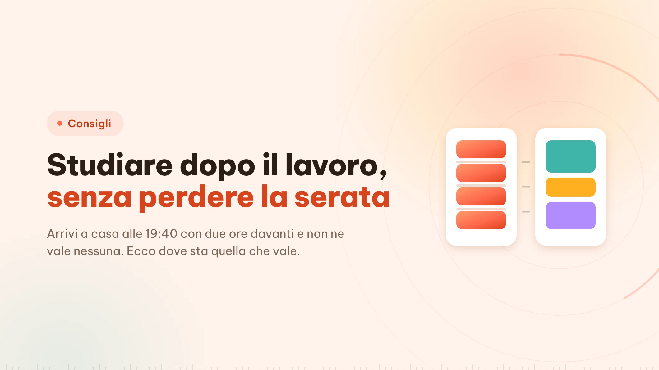 Studiare la sera dopo il lavoro: dove sta l’ora buona