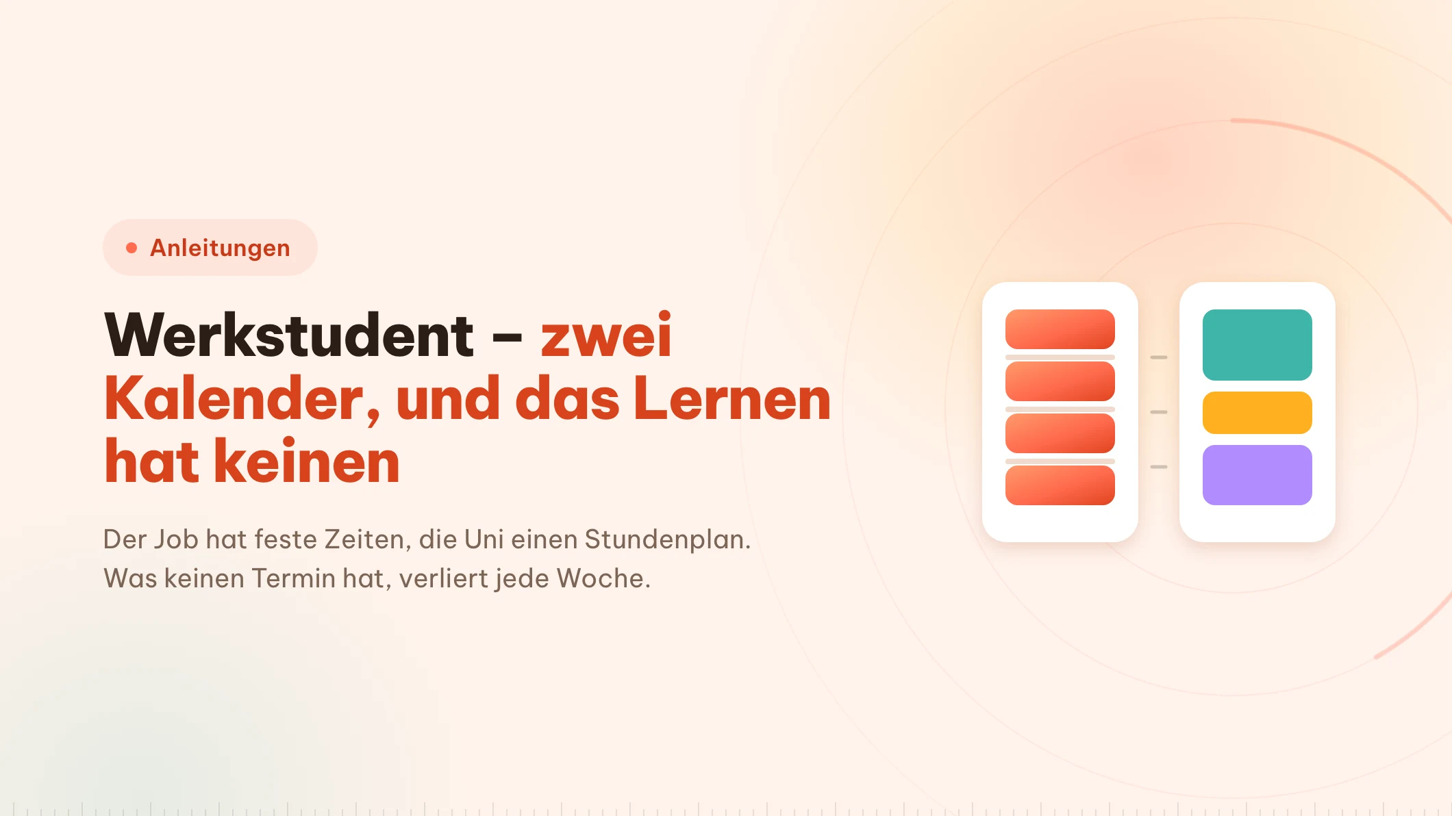 Werkstudent: Uni und Job in eine Woche bekommen